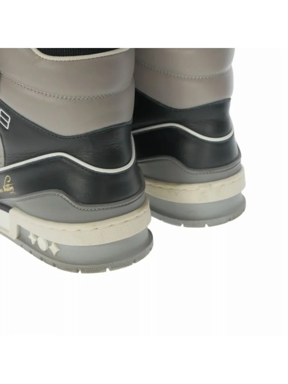 Louis Vuitton LV High Top Trainer Cut Sneakers 7 Deep Purple Black Gray